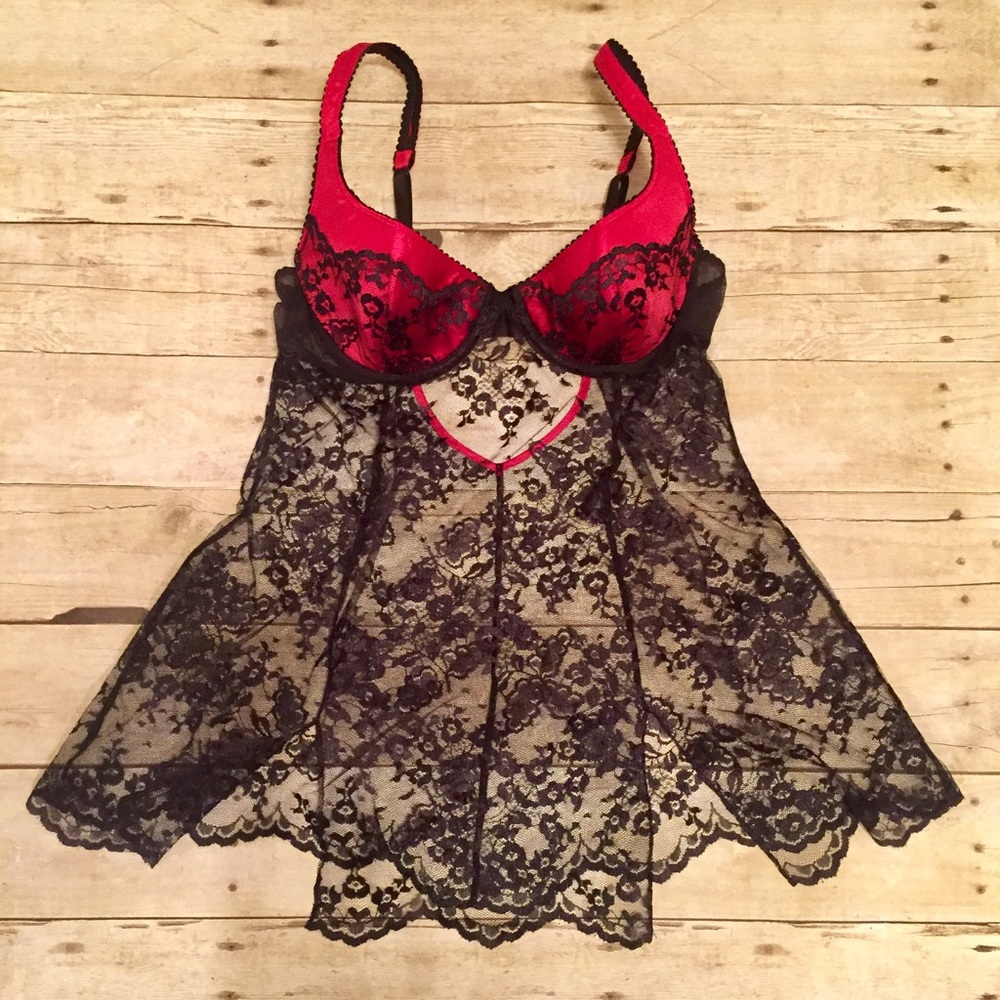 VS BABYDOLL LINGERIE TOP (36C)🖤